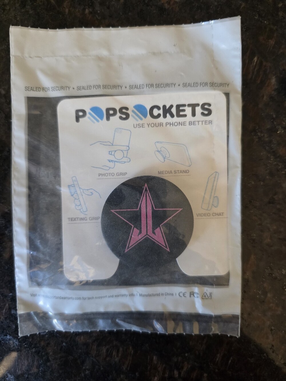 Jeffree Star PopSockets Phone Grip with Pink Star Logo